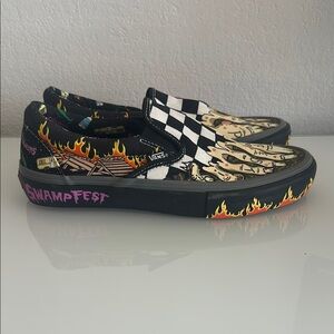 Vans LiMited edition BMX Swamp Fest Graphic Slip-On Shoes